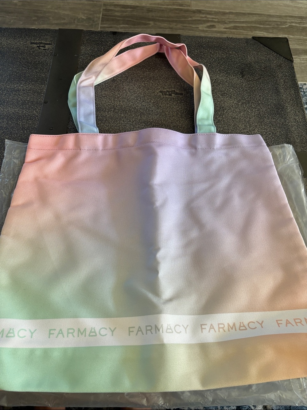 Farmacy Pastel Ombre Canvas Tote - Pink, Mint & Lavender
